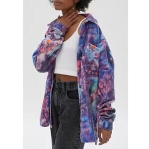 Urban Outfitters x New Girl Order | Oversized Cosmic Tie-Dye Fleece Shacket